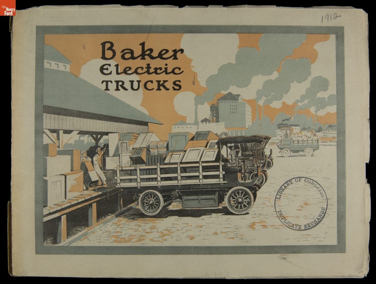 Baker Motor Vehicle Company Catalog, "Baker Electric Trucks," 1912