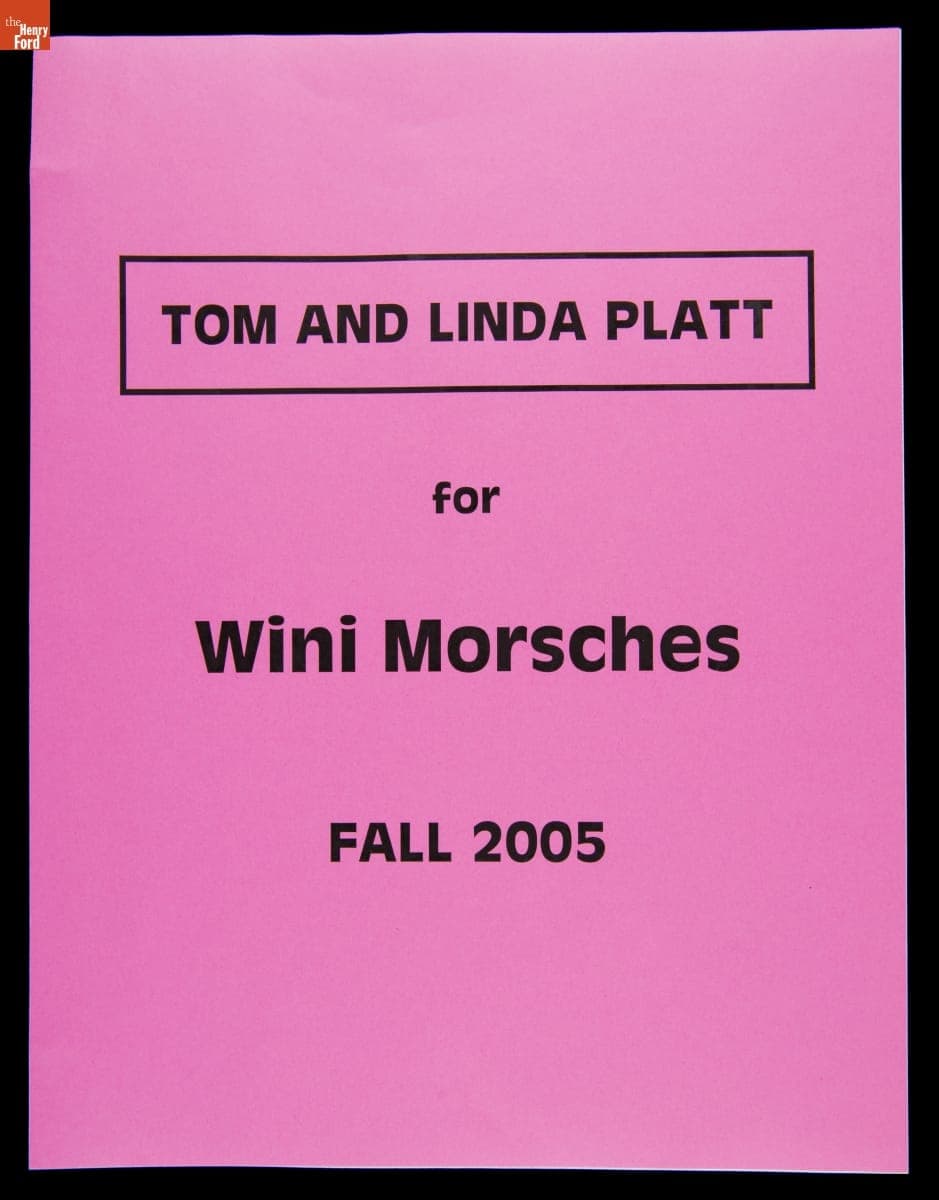 Tom and Linda Platt Clothing Design Album Made for Winifred Morsches, Fall 2005