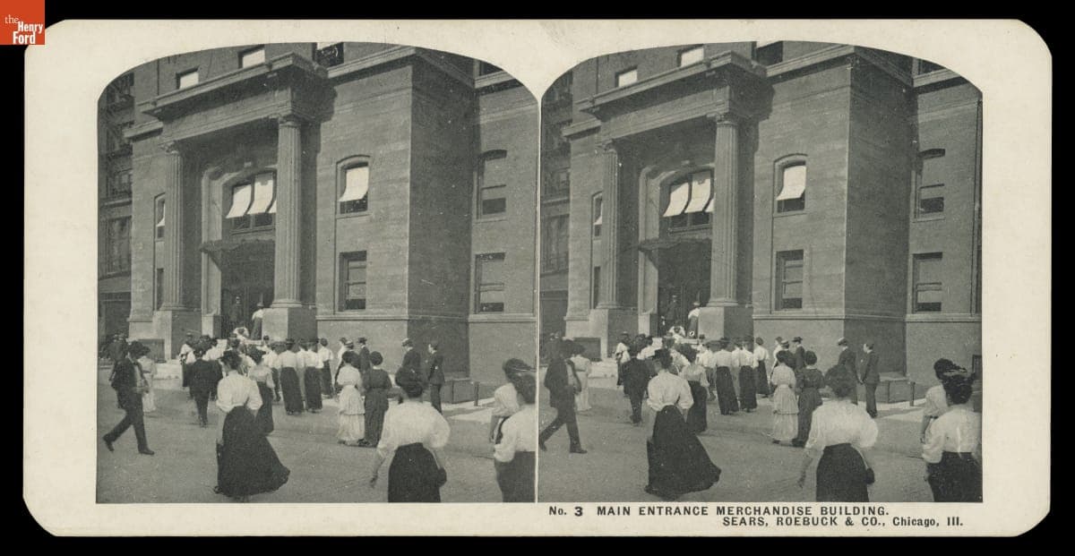 "Main Entrance Merchandise Building, Sears, Roebuck & Co., Chicago, Ill.," 1906-1908