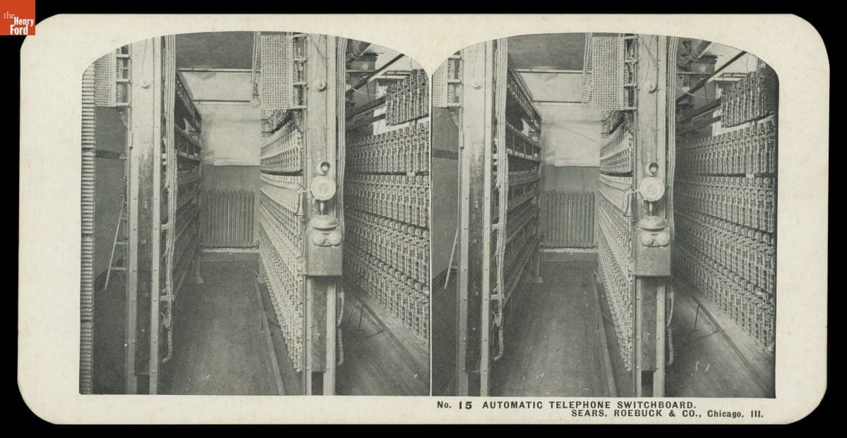"Automatic Telephone Switchboard. Sears, Roebuck & Co., Chicago, Ill.," 1906-1908