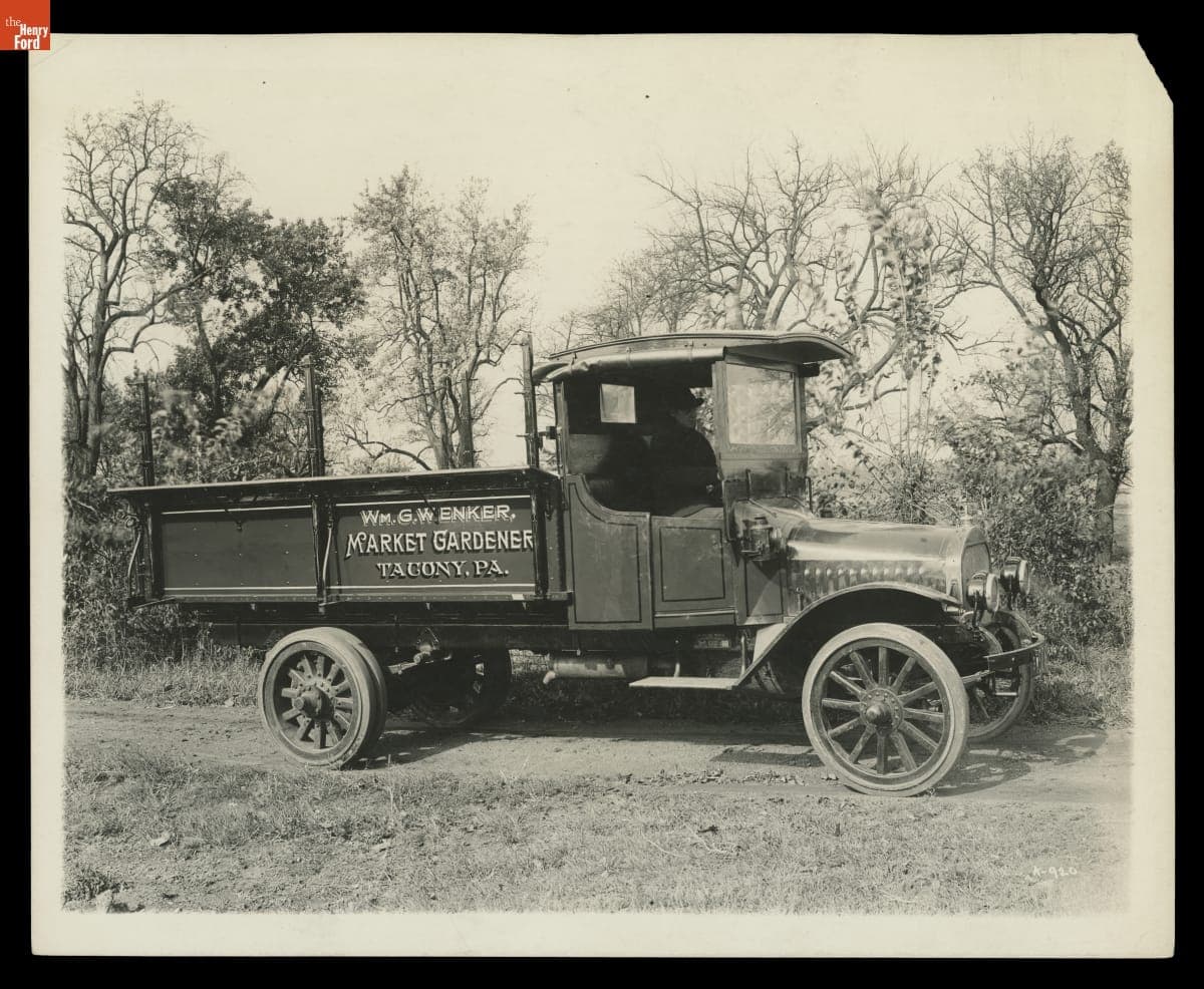 Mack Model AB Truck Used by Wm. G.W. Enker, Market Gardener, 1917