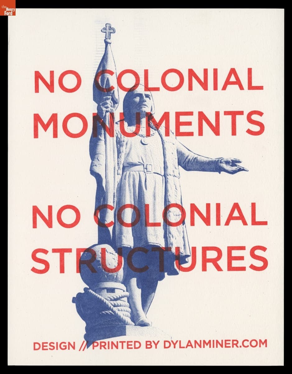 "No Colonial Monuments / No Colonial Structures," July 2020