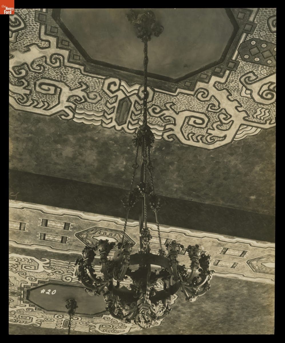 Chandelier Hanging in the Sun Parlor of the Waldorf-Astoria Hotel, 1929