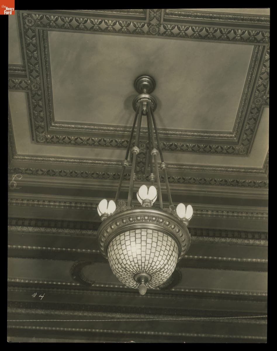 Chandelier Hanging in the 34th Street Corridor of the Waldorf-Astoria Hotel, 1929