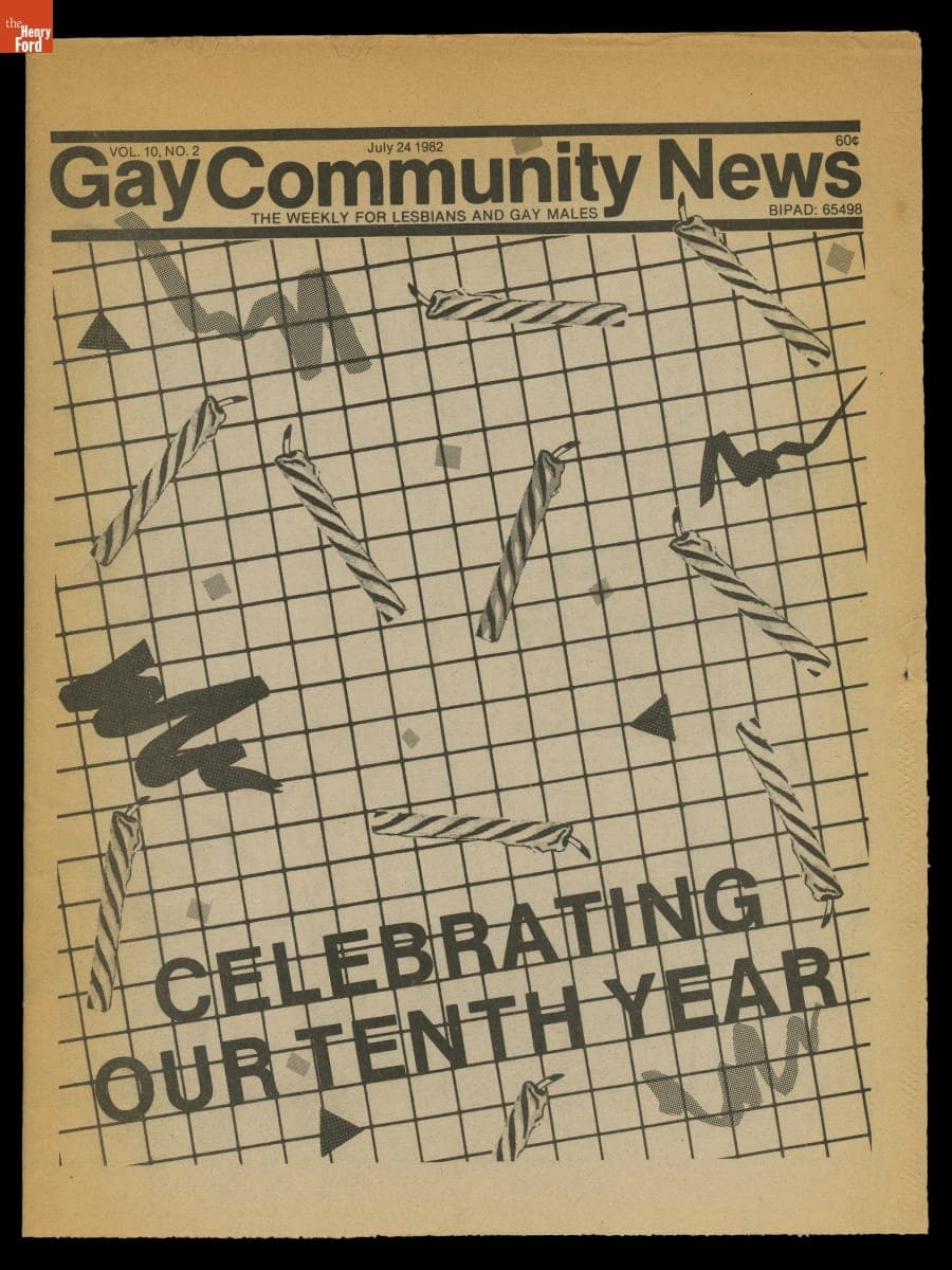 "Gay Community News: The Weekly for Lesbians and Gay Males," Vol. 10, No. 2, July 24, 1982