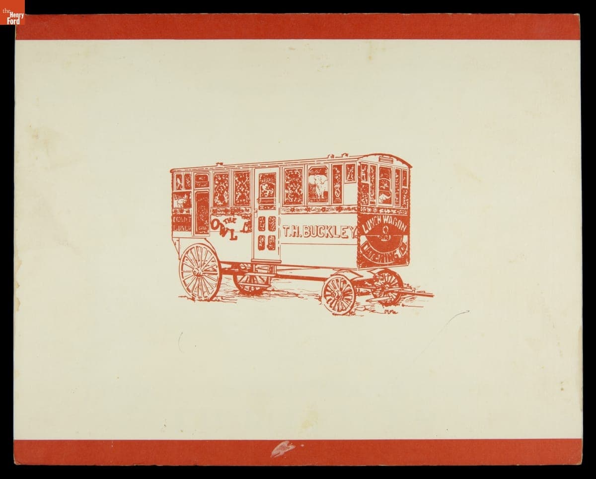 T.H. Buckley Lunch Wagon and Catering Company Menu, October 1979
