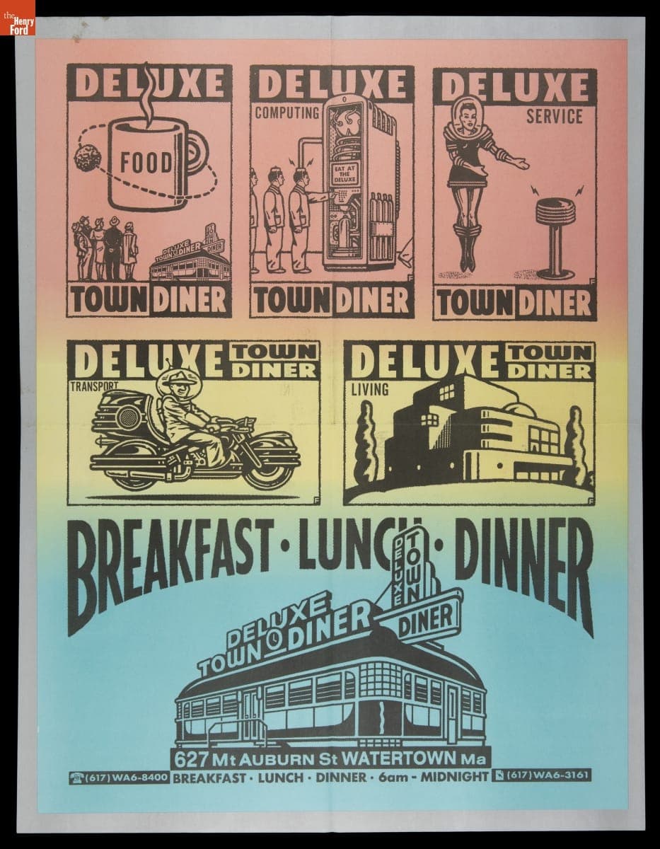 Deluxe Town Diner Advertising Illustrations