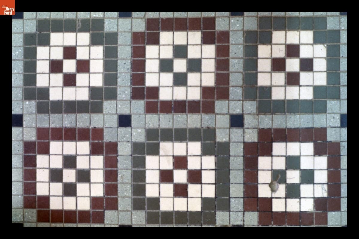 Floor Tile from Old Colony Diner, Originally Located in South Boston, Moved to Dracut, Massachusetts, 1980