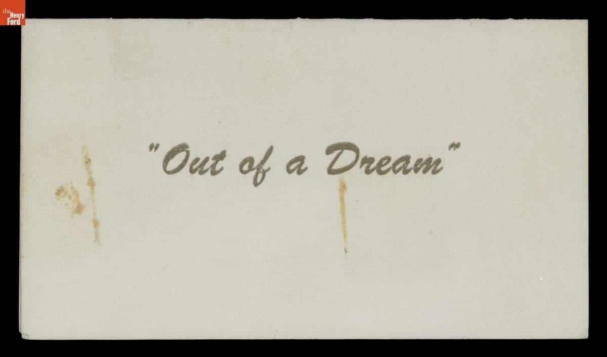 "Out of a Dream" Redford Union High School Senior Prom Ticket, May 13, 1960