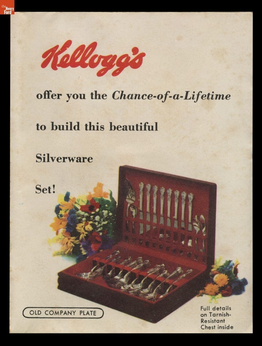 "Kellogg's Offer You the Chance-of-a-Lifetime to Build this Beautiful Silverware Set," 1950-1955