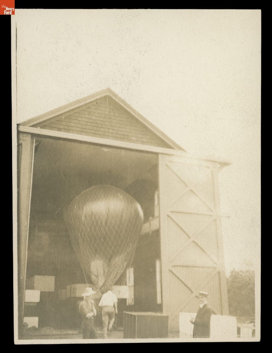 Weather Balloon inside a Storage Shed, 1915-1930