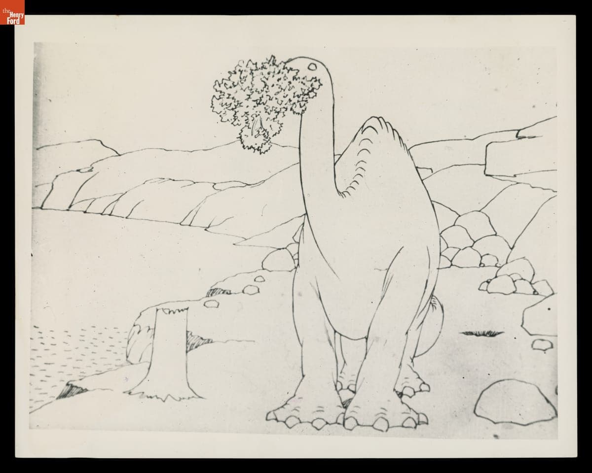 Still from Winsor McCay's 1914 Animated Film, "Gertie the Dinosaur"