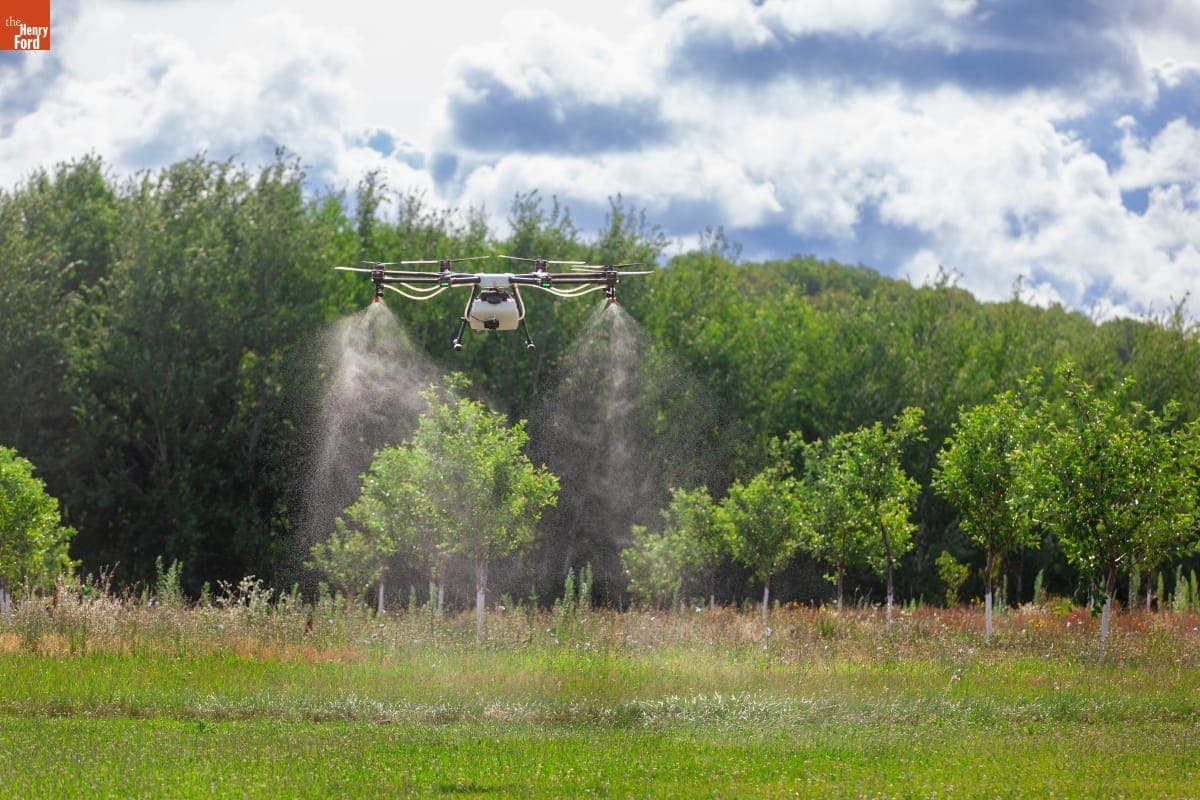 "Agras MG-1" Drone in Flight