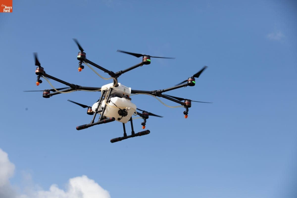 "Agras MG-1" Drone in Flight