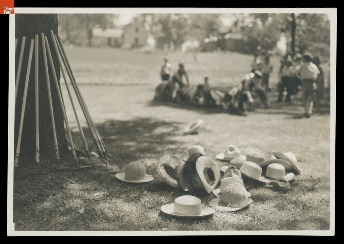 School Children Rest from Gardening, Macon, Michigan