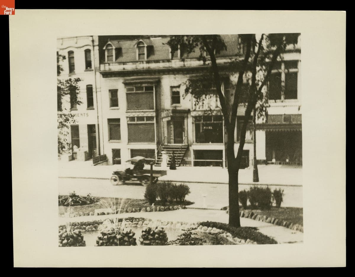 Henry Ford's 1892 Residence on Washington Blvd., Detroit, Michigan. Photographed circa 1915