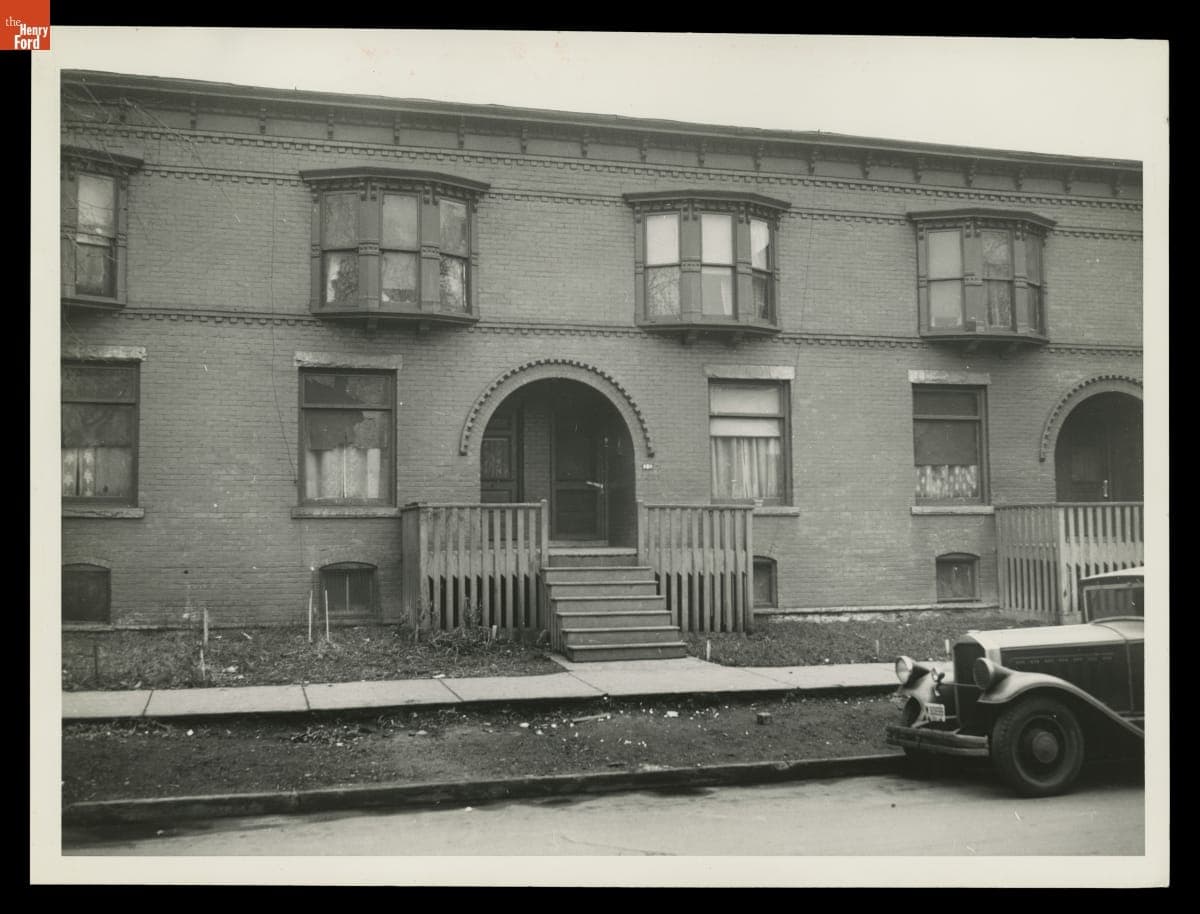 Clara and Henry Ford's 1901-1905 Residence on Hendrie Avenue, Detroit, Michigan, Photographed in 1939