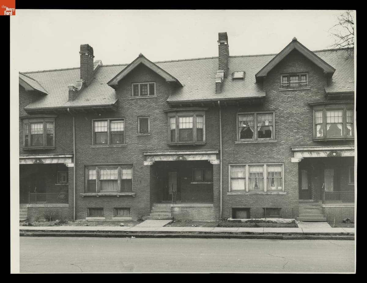 Clara and Henry Ford's 1905-1908 Residence on Harper Avenue, Detroit, Michigan, Photographed in 1939