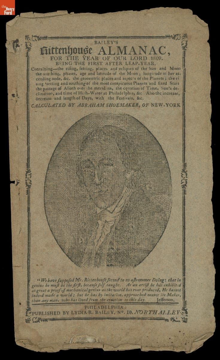 "Bailey's Rittenhouse Almanac, for the Year of our Lord 1809"