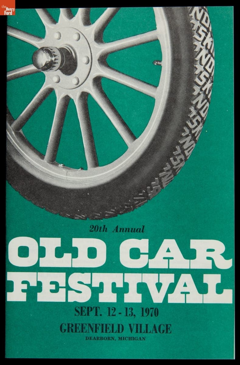 Program for Old Car Festival at Greenfield Village, September 1970