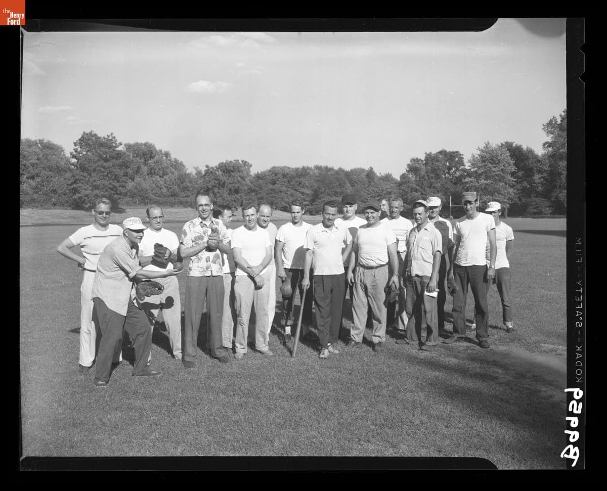 Edison Institute Employee Softball Team, June 23, 1955
