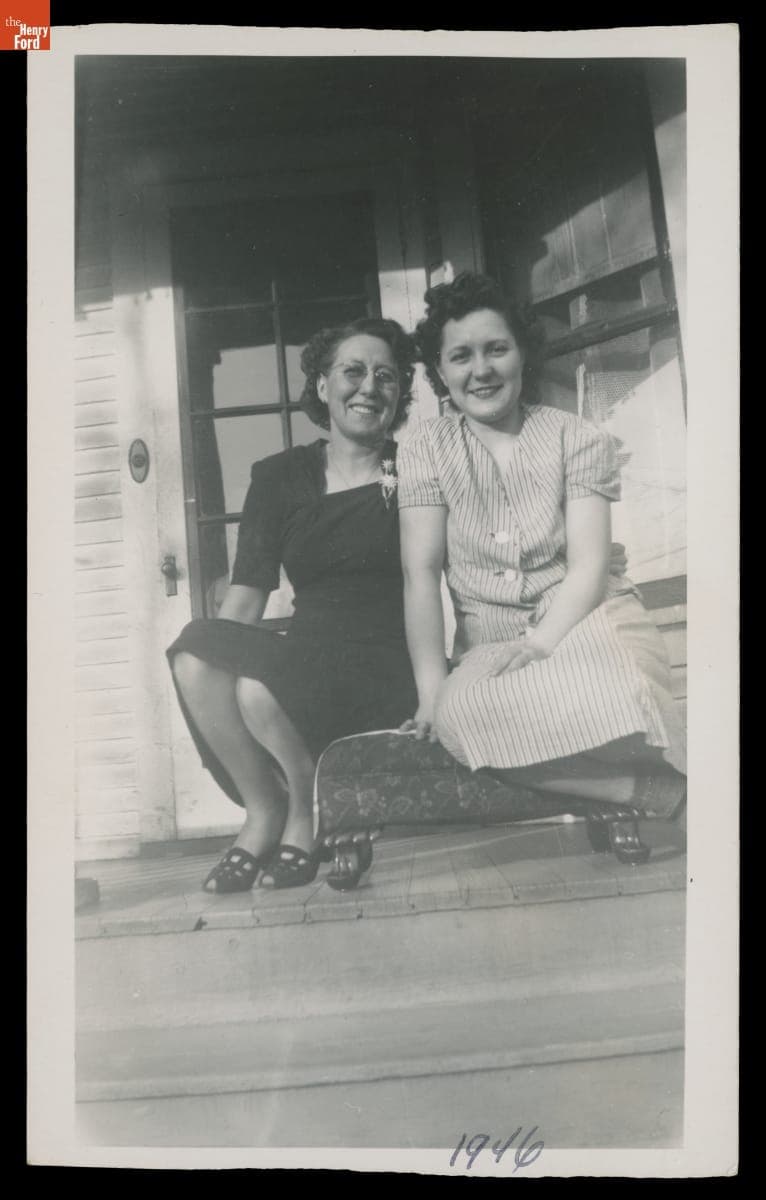 Vera Hamilton Crandall Booth McCarty and Her Daughter, Nadean Crandall Malosh, Detroit, Michigan, 1946