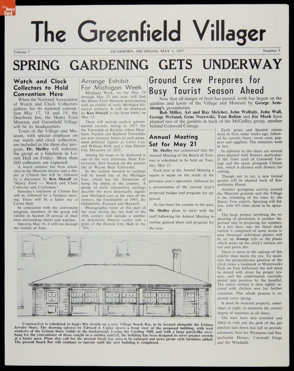 "The Greenfield Villager," May 1, 1957