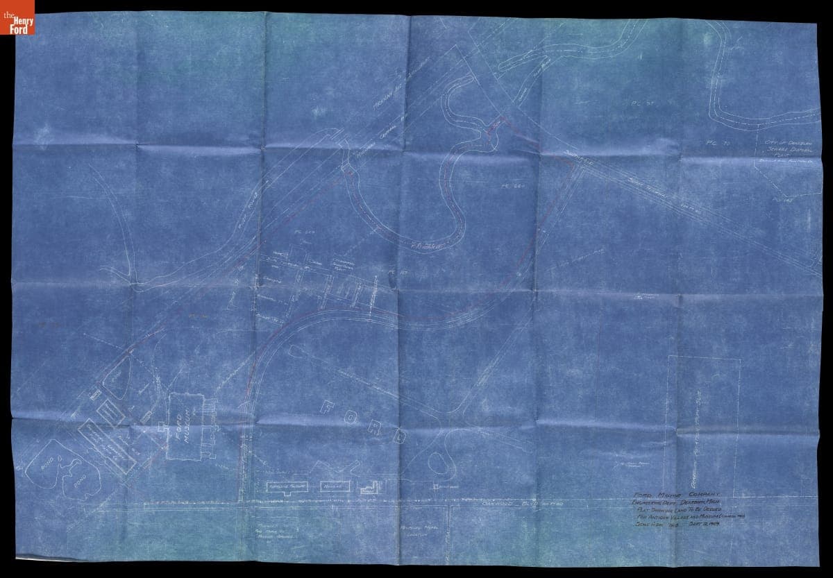 Plat Showing Land to be Deeded for Antique Village and Museum, September 12, 1929