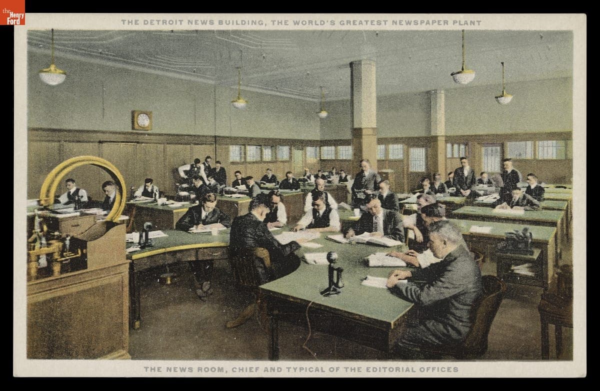News Room, The Detroit News Building, Detroit, Michigan