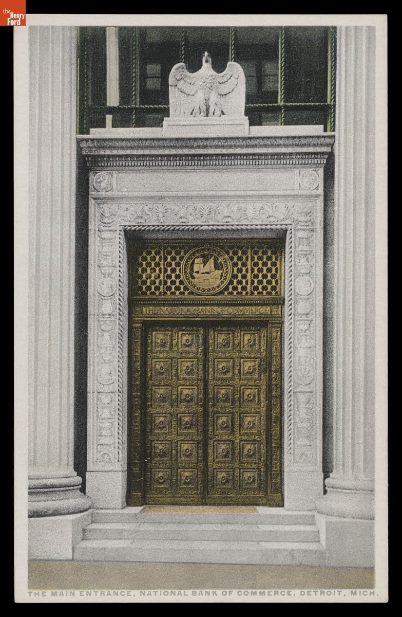 Main Entrance, National Bank of Commerce, Detroit, Michigan