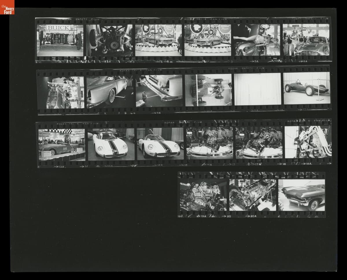 Contact Sheet, 9th Annual International Automobile Show, New York, April 1965
