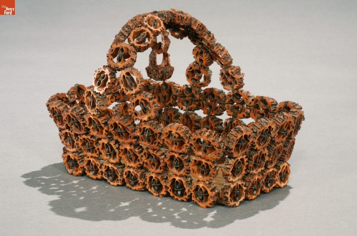 Walnut Shell Basket, circa 1875