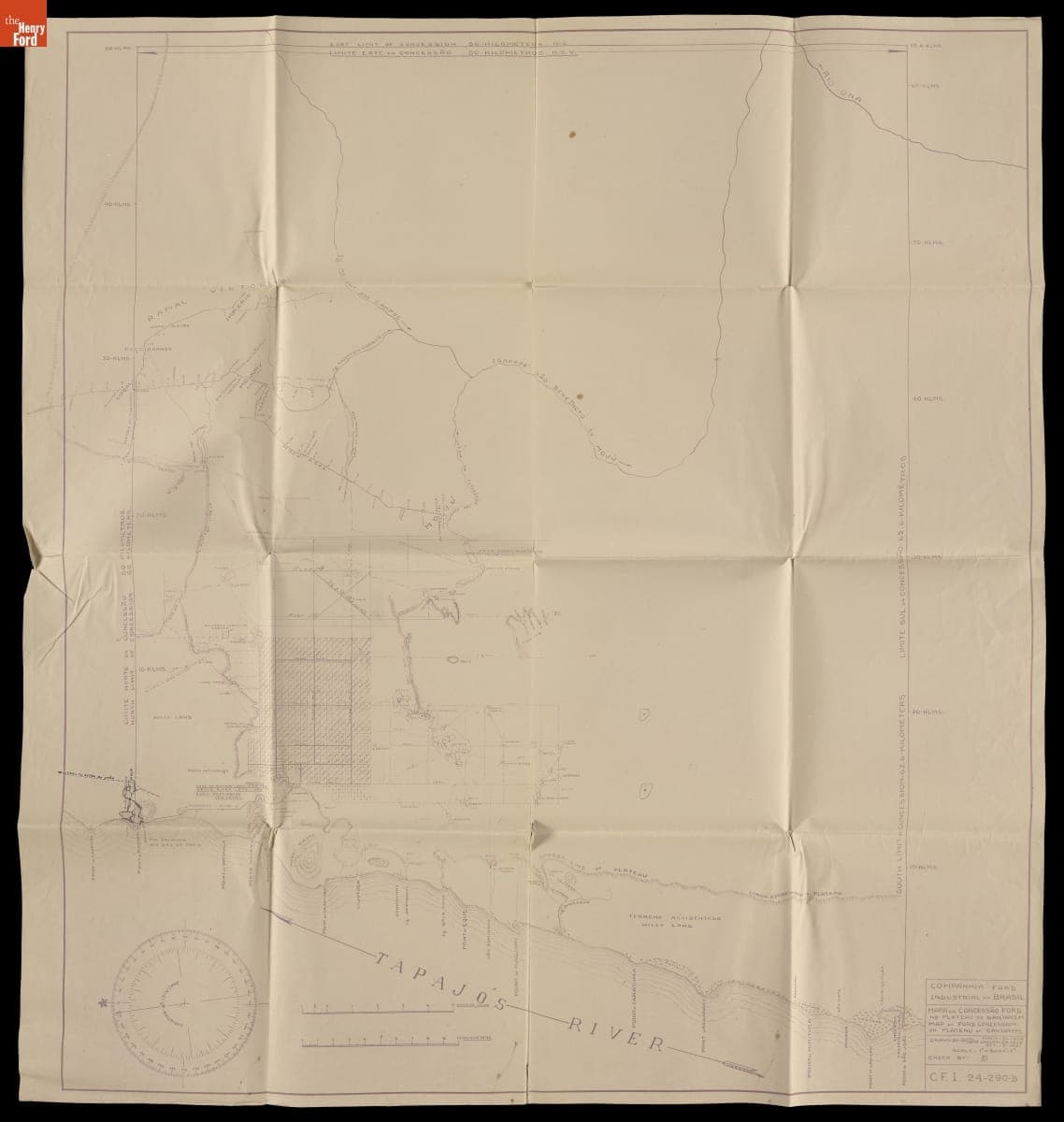Map of Ford Concession on Plateau de Santarem, October 1941