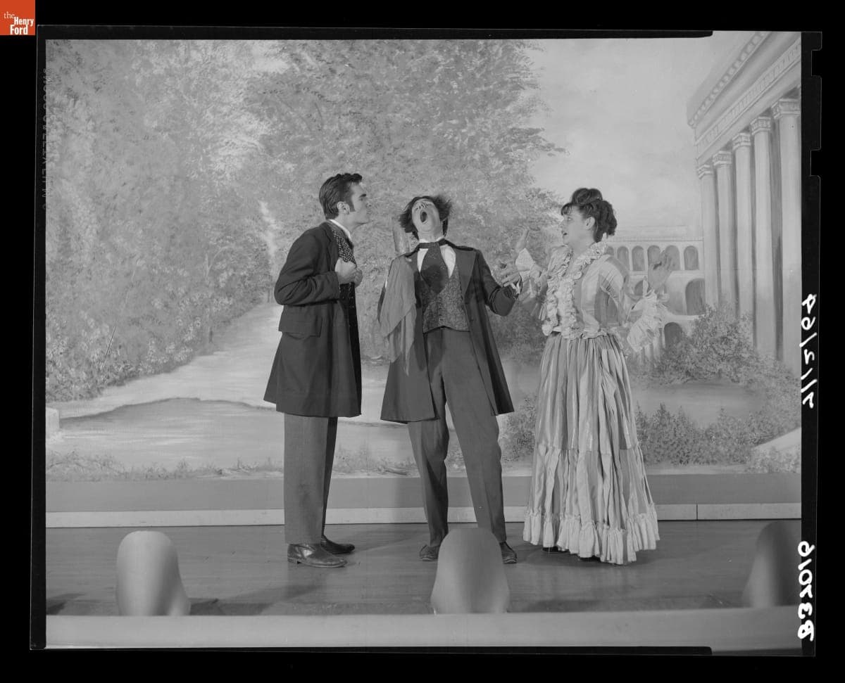 Final Scene in "Our American Cousin" at the American Drama Festival, Henry Ford Museum Theater, 1964