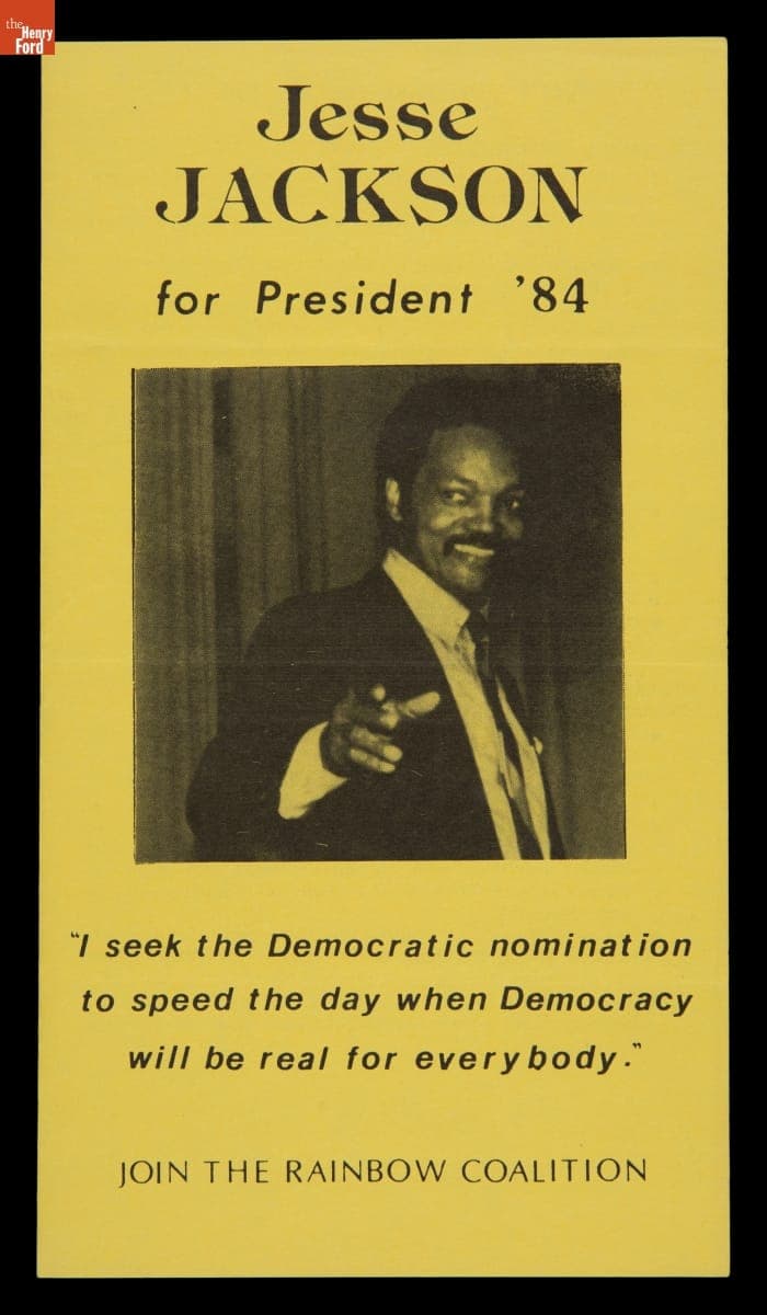 "Jesse Jackson for President '84," 1984