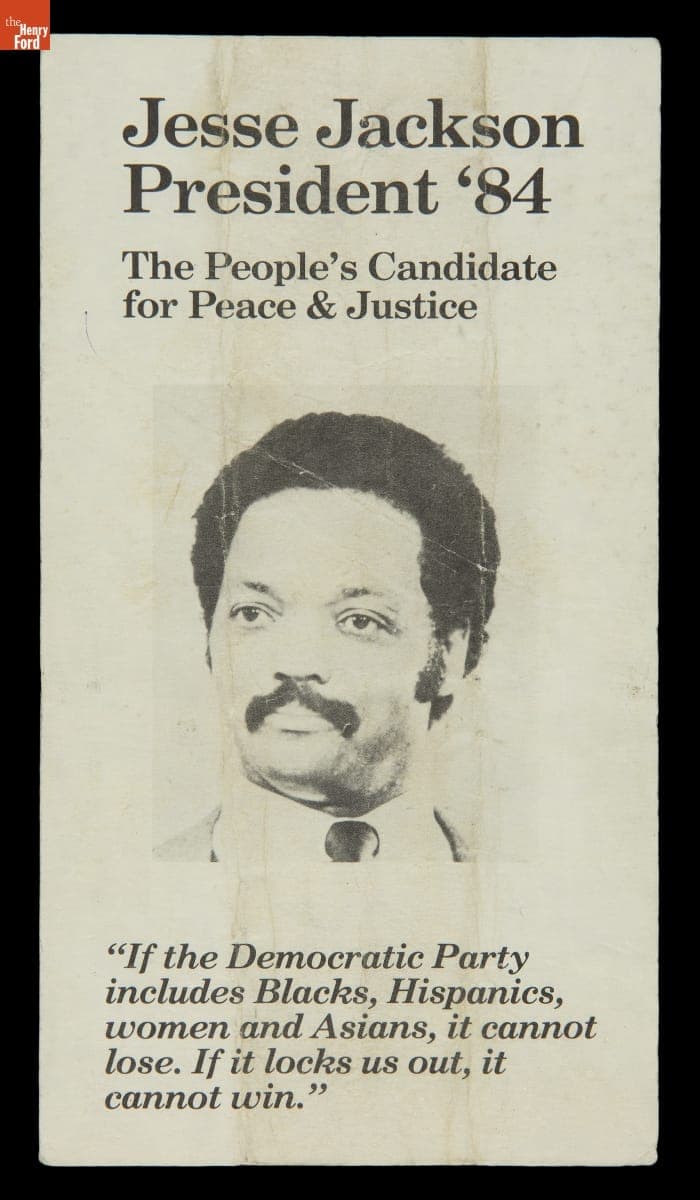 "Jesse Jackson for President '84," 1984
