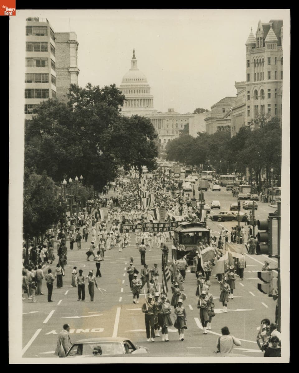 More than 3,000 People March in Washington, D.C. in Support of the Equal Rights Amendment, August 1977