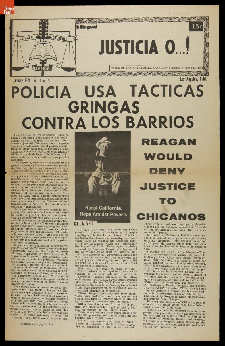 "Justicia O..!" Vol. 1 No. 3, January 1971