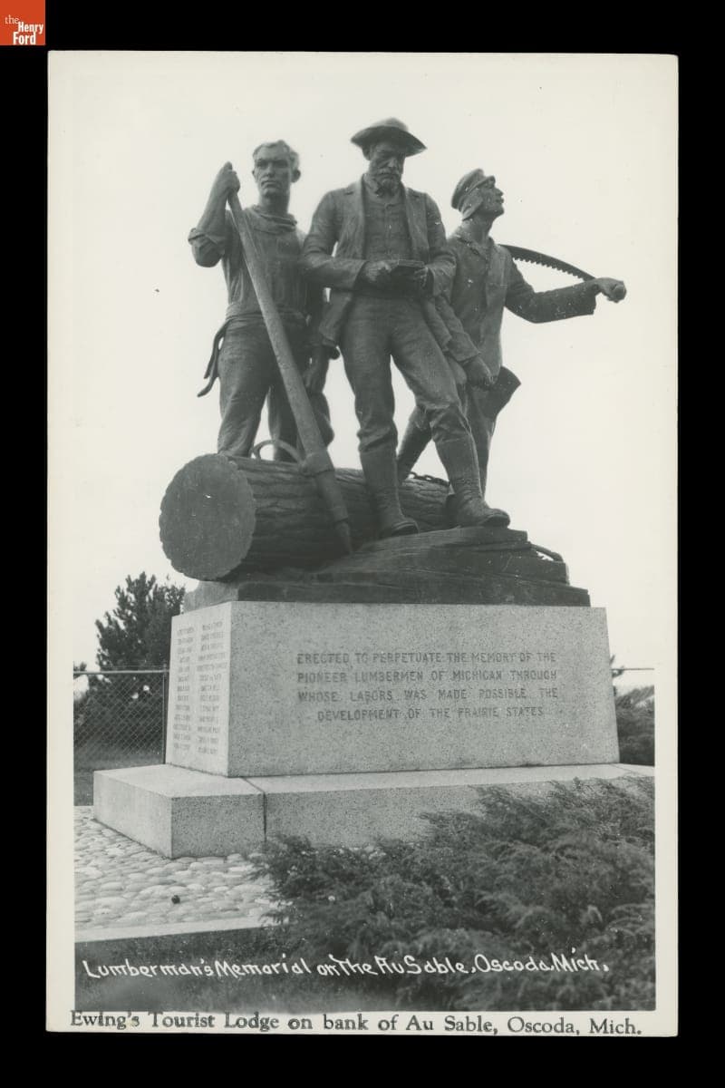 "Lumberman's Memorial on the Au Sable, Oscoda, Mich."
