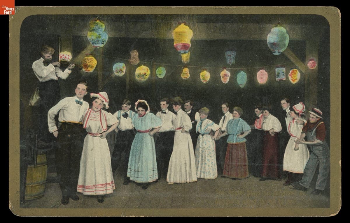 "The Fiddler Plays His Brightest Air, And Calls Aloud for All to Pair"