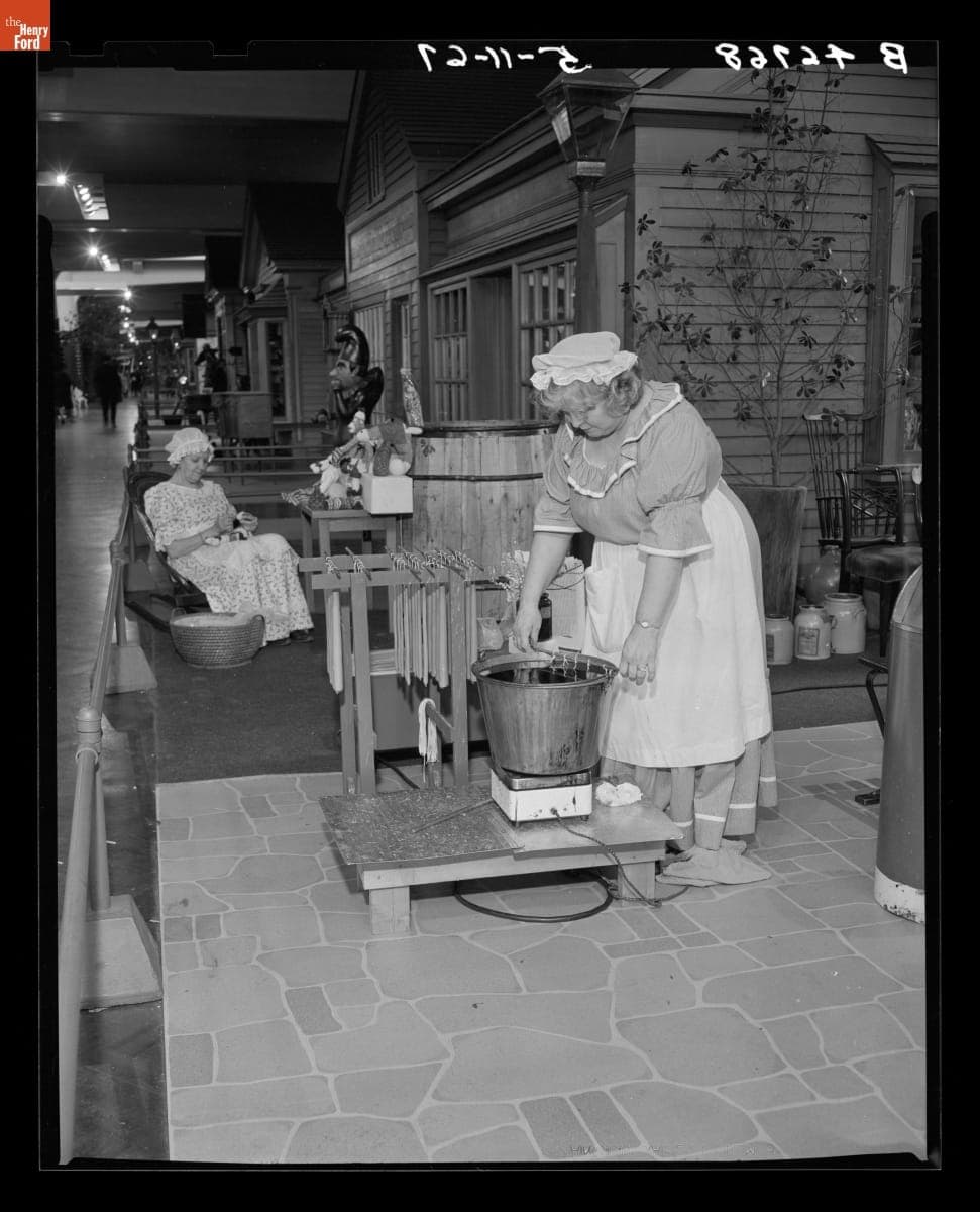 Dorothy Johnston and Yvonne Prieur at the Greenfield Village Country Fair, May 1967