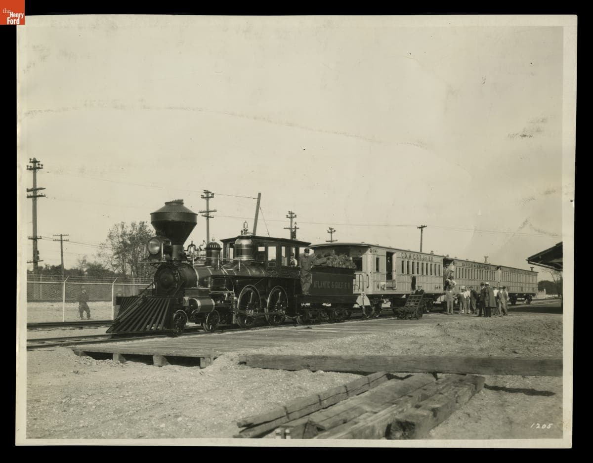 Steam Locomotive "Sam Hill" in Greenfield Village, October 1929