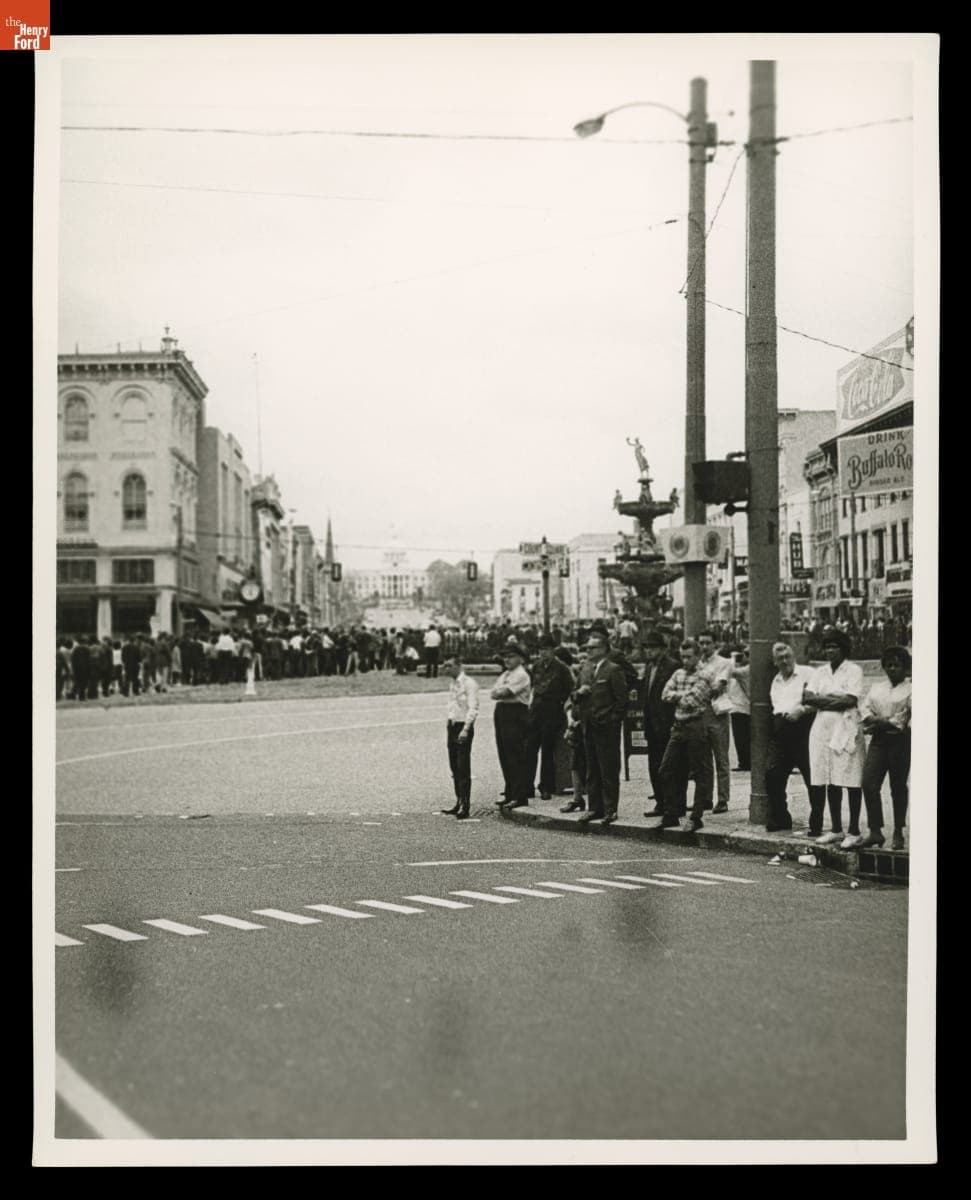Voting Rights Marchers Walking toward the Alabama Capitol Building, Montgomery, Alabama, March 25, 1965