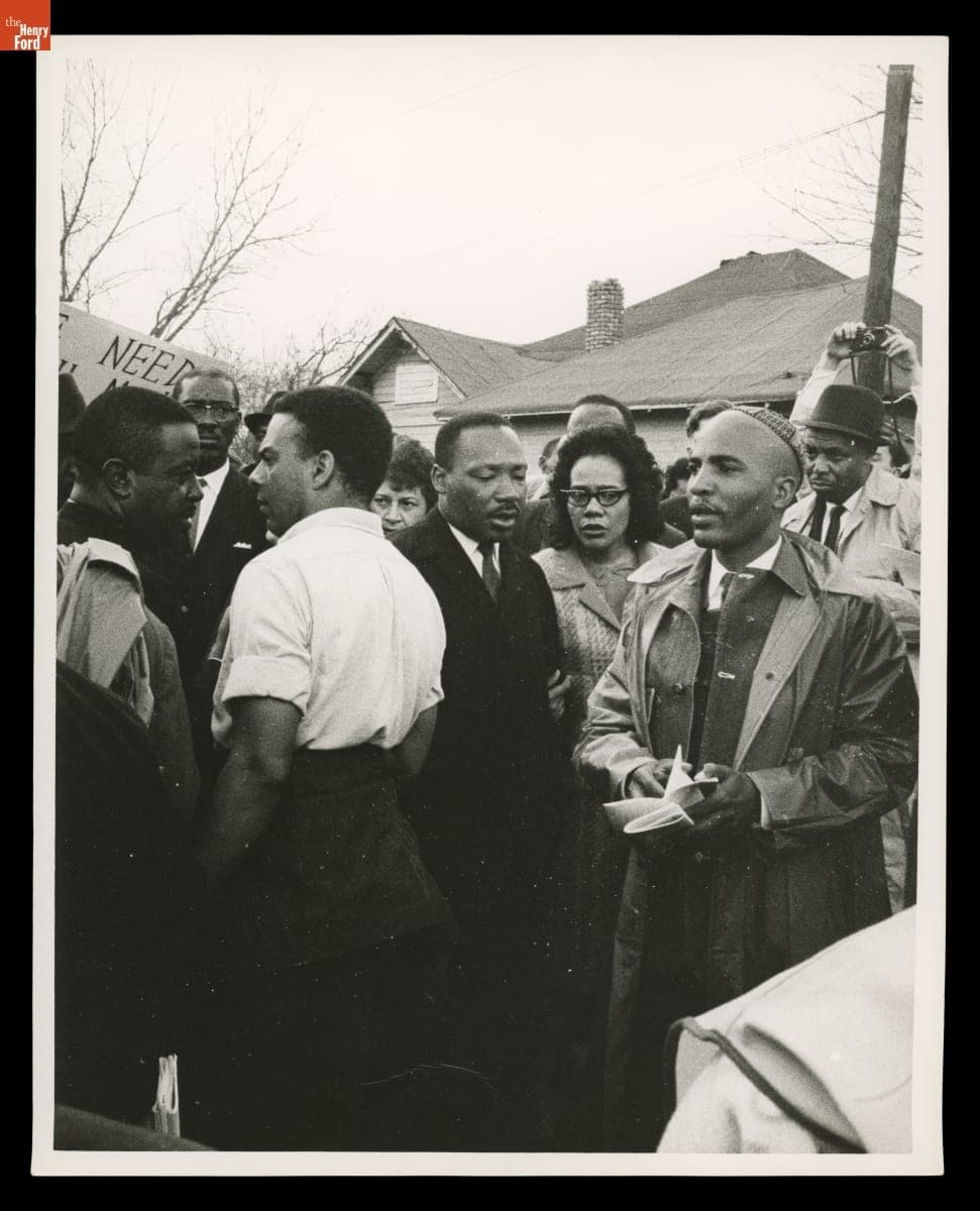 Martin Luther King, Jr. and Coretta Scott King with the Voting Rights Marchers, Montgomery, Alabama, March 25, 1965