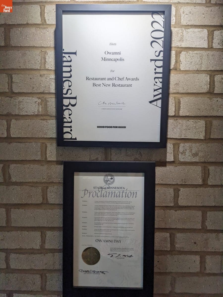 James Beard Award for Owamni Restaurant and Proclamation Declaring July 19, 2022 Owamni Day, June 6, 2025