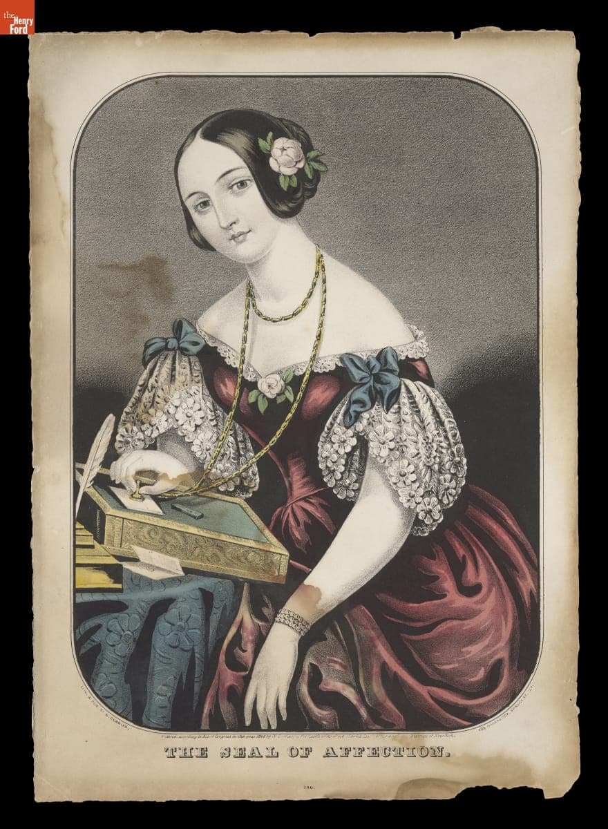 Lithograph, "A Seal of Affection," 1846