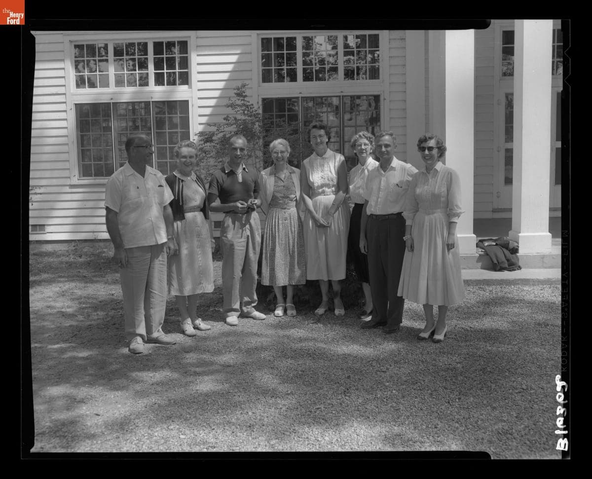 Group from Greenfield Village Attending Inter-Institutional Seminar at Walden Woods, Lincoln, Massachusetts, August 5, 1957