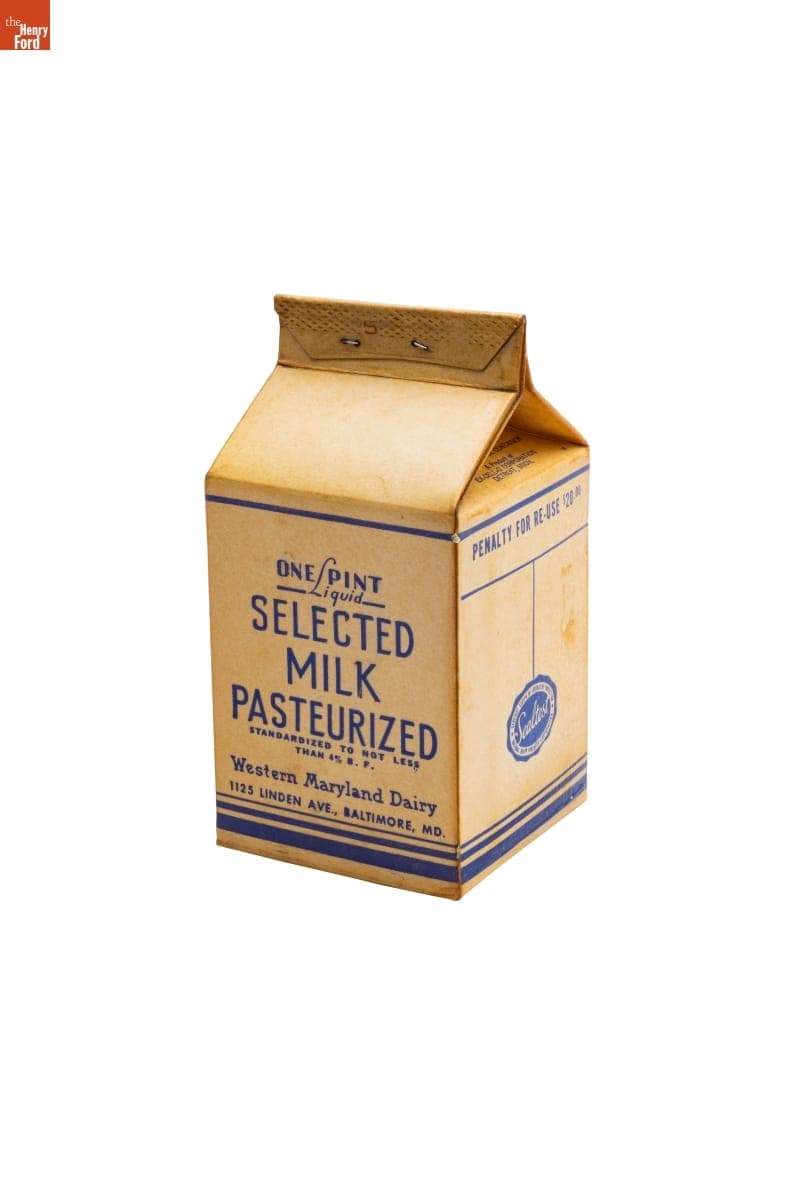 Western Maryland Dairy Milk Carton