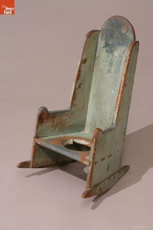 Child's Rocking Commode Chair, 1775-1800