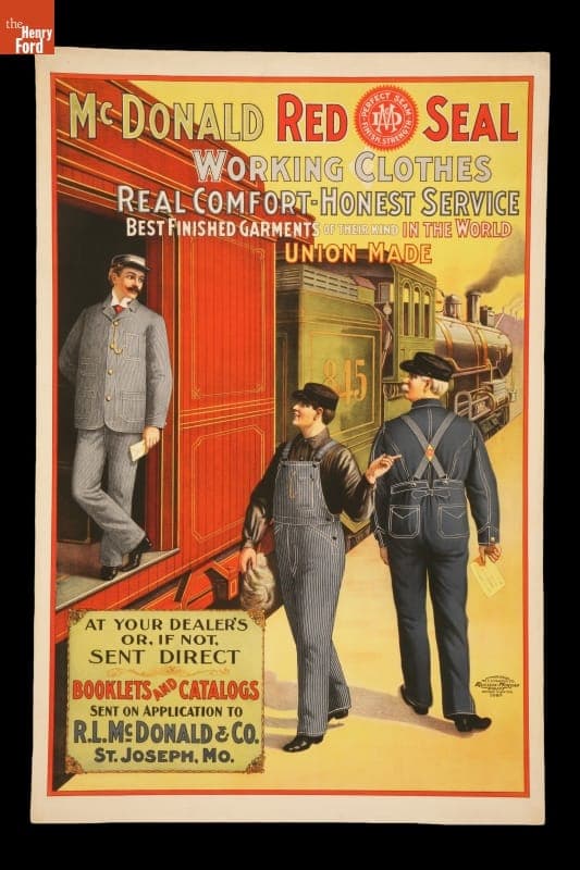 Advertising Poster, "McDonald Red Seal Working Clothes," 1901